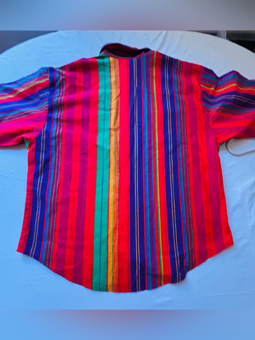 Roughrider Circle Y Button Up Shirt Vintage 100% Cotton Colorful Women’s - Picture 3 of 14